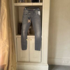 PLEASE DENIM MADE IN ITALY LOW RISE SKINNY JEANS SIZE 28